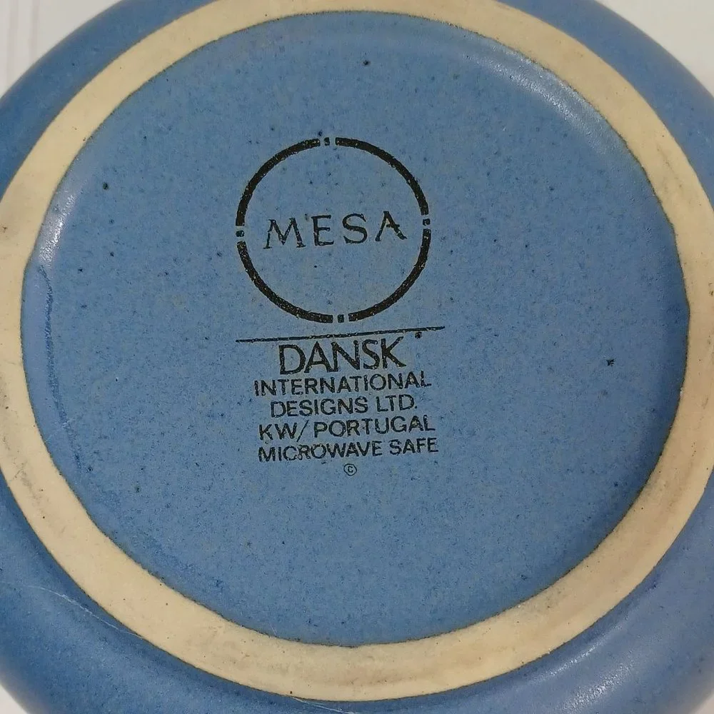 Dansk Mesa Sky Blue 40 oz  Coffee Tea Pot Teapot Southwestern Vintage Portugal - Picture 12 of 12